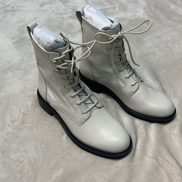 NIB: RAG & BONE Women’s Slayton Leather Lace Up Boot, Antique White Sz 7 (37 EU) - Picture 7 of 15